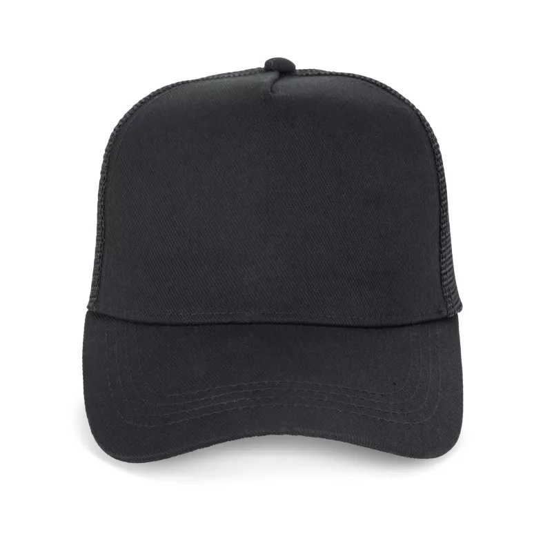 Casquette trucker écoresponsable 5 panneaux unisexe, Black