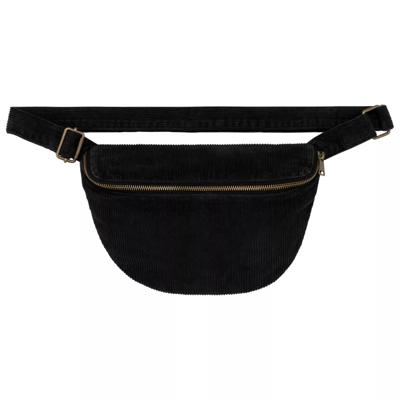 Banane écoresponsable délavée en velours côtelé, Washed black