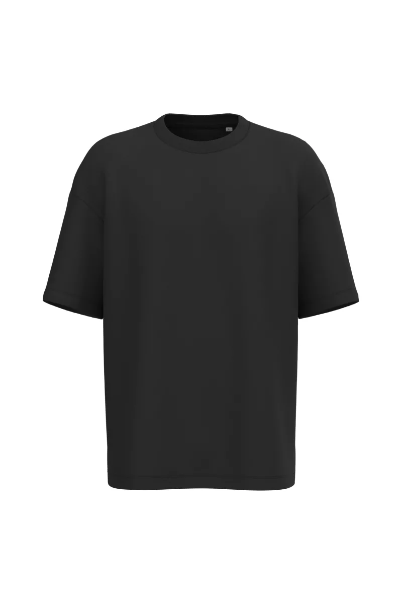 Umweltfreundliches Unisex Oversize T-Shirt aus French Terry, Black
