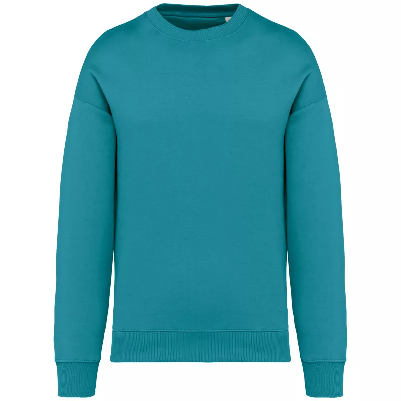 Sweat-shirt écoresponsable à col rond oversize unisexe, Adriatic Blue