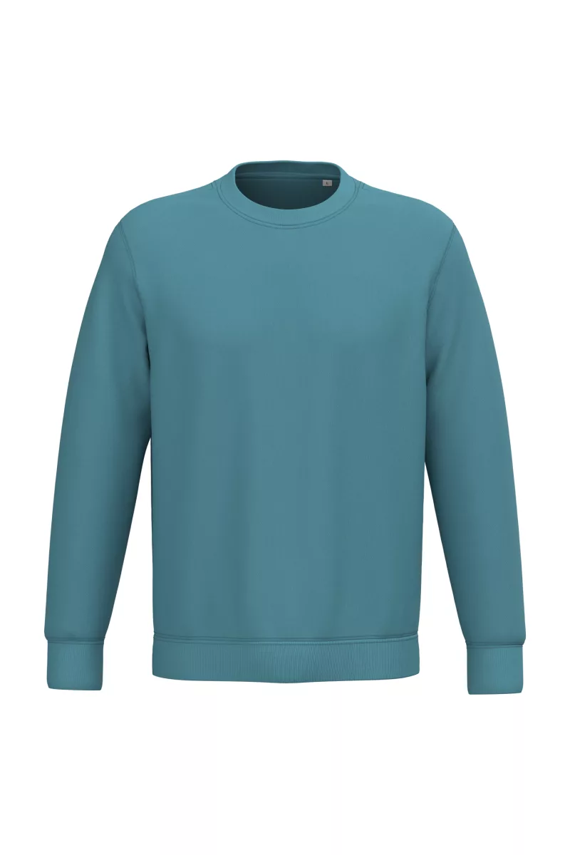Sweat-shirt écoresponsable à col rond unisexe, Adriatic Blue