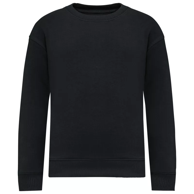 Umweltfreundliches Oversize Sweatshirt mit Rundhalsausschnitt für Kinder, Black