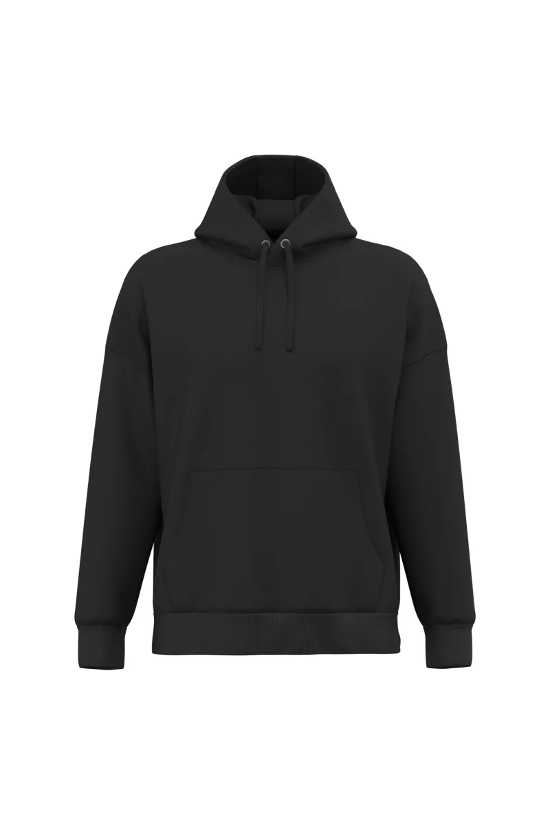 Sweat-shirt écoresponsable à capuche oversize unisexe, Black
