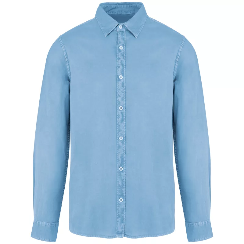 Chemise écoresponsable délavée homme, Washed Cool Blue