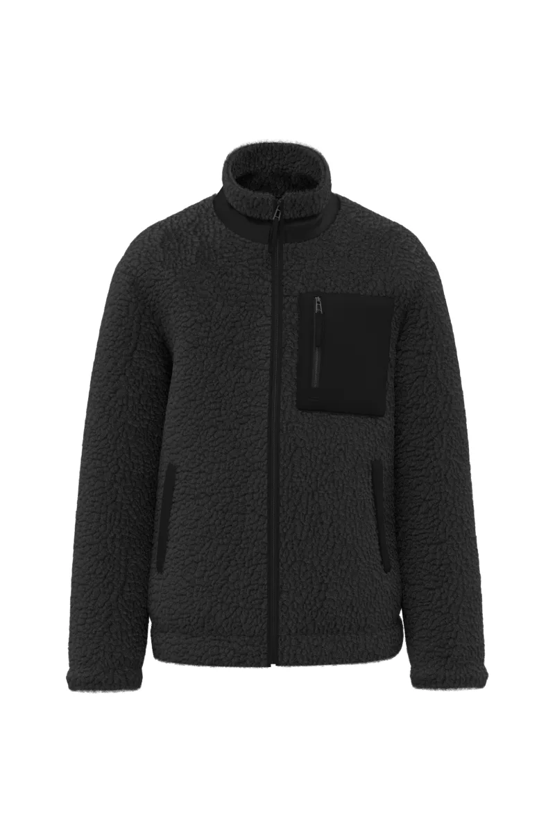 Veste écoresponsable en sherpa unisexe, Black