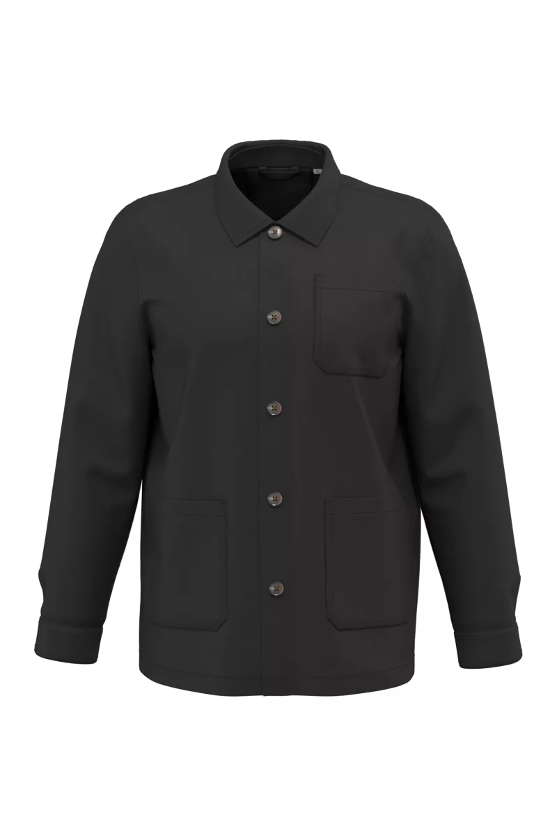 Veste worker écoresponsable délavée unisexe, Washed black
