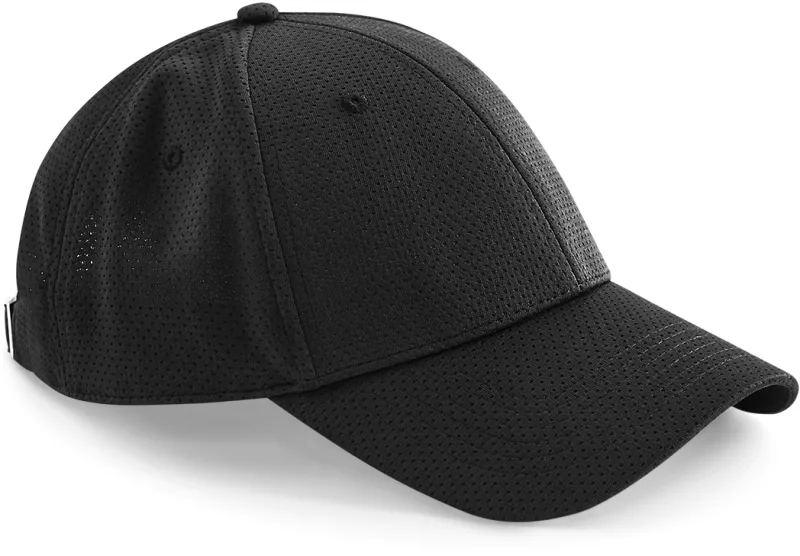 Air mesh 6 panels cap, Black