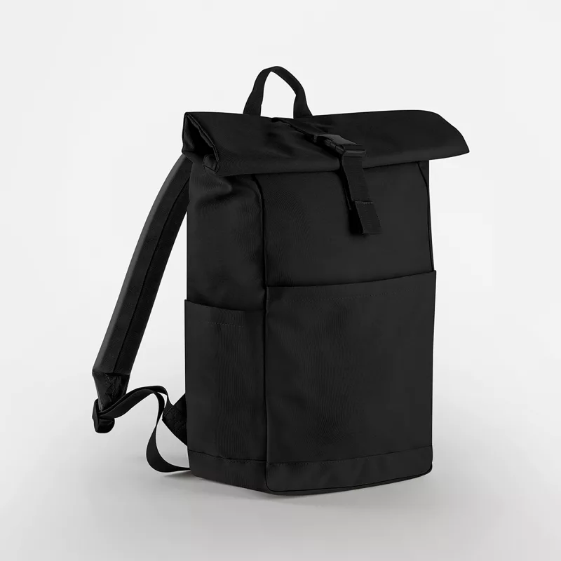 Recycelter Roll Top Rucksack, Black