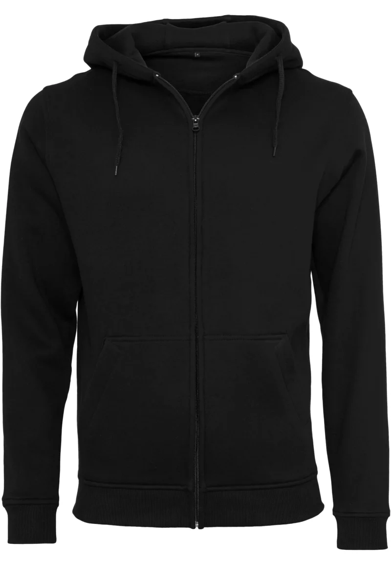 Sweat zippé capuche lourd, Black