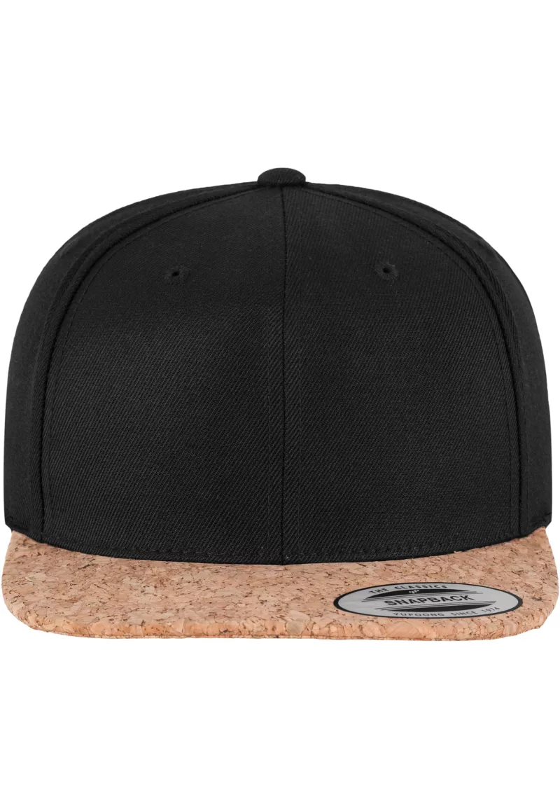 Cork Snapback Cap, BLACK