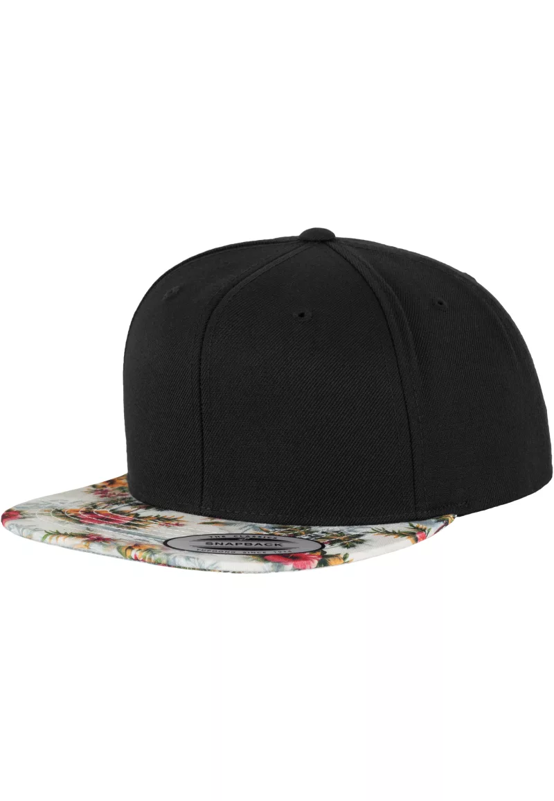 Floral snapback cap, Mint