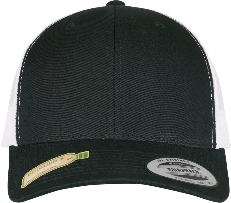 Classic retro trucker cap, BLACK / WHITE