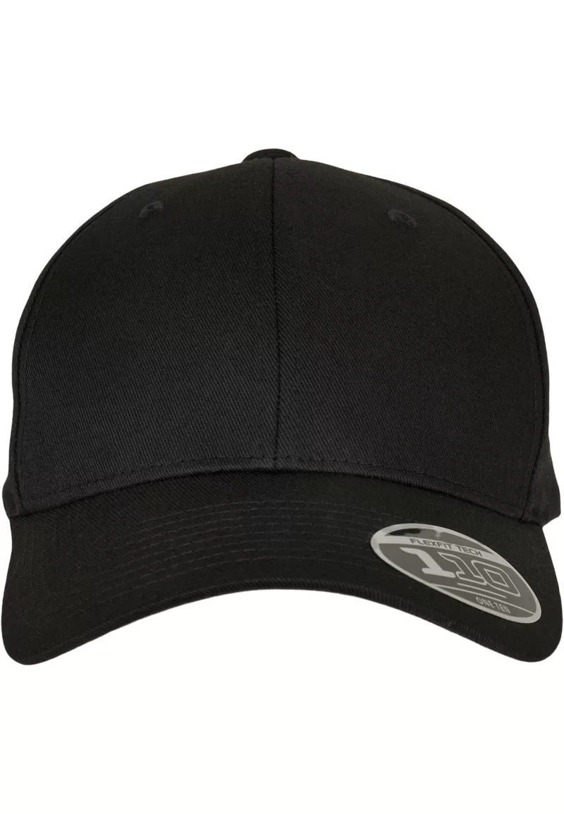 Snapback-Kappe mit gebogenem Schirm, BLACK