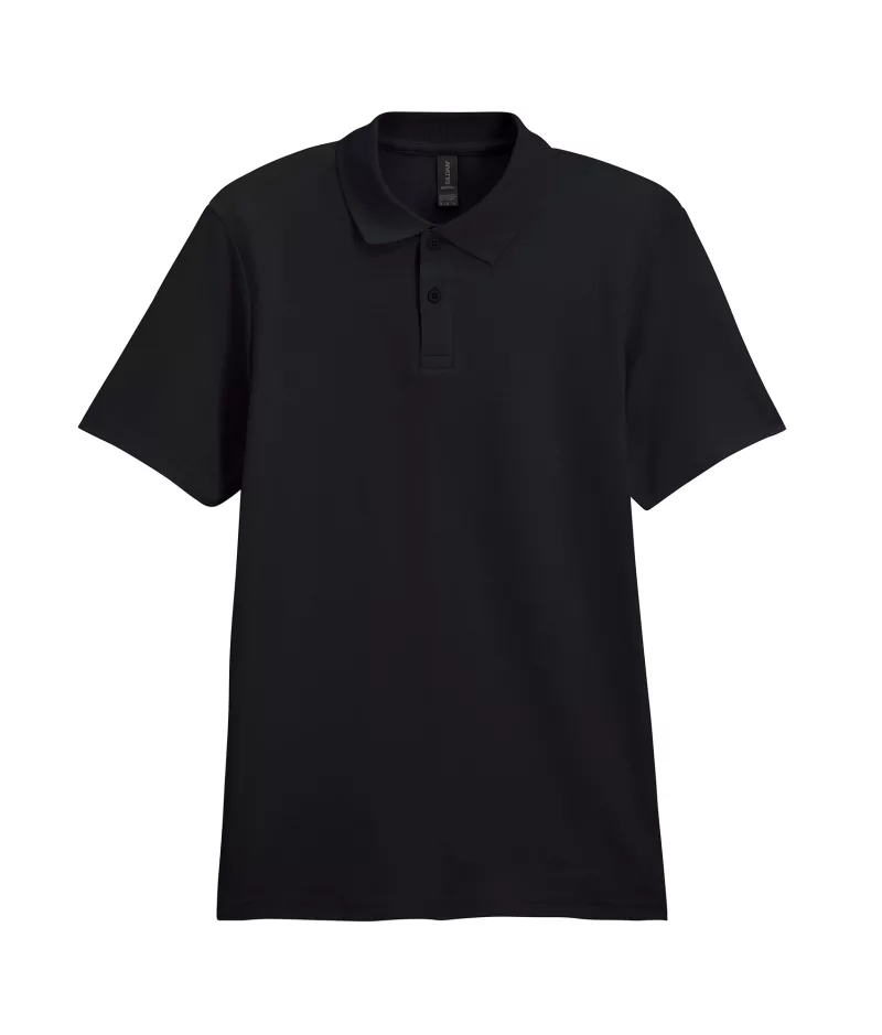 Polo Homme Softstyle Double Piqué, Black