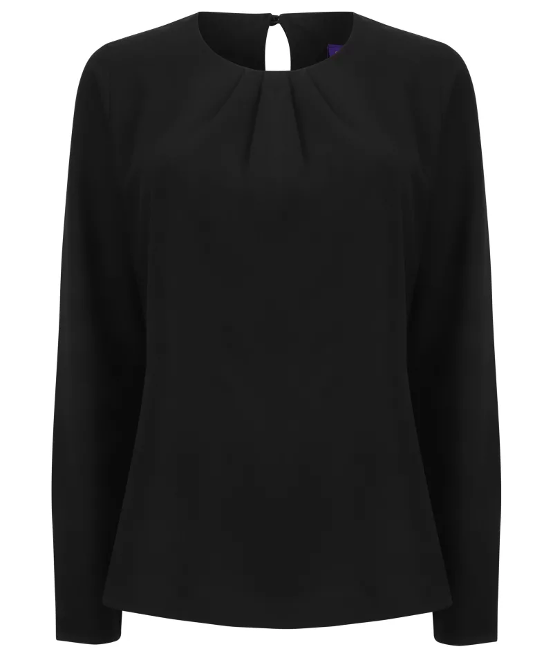 Bluse mit langen Ärmeln, Black