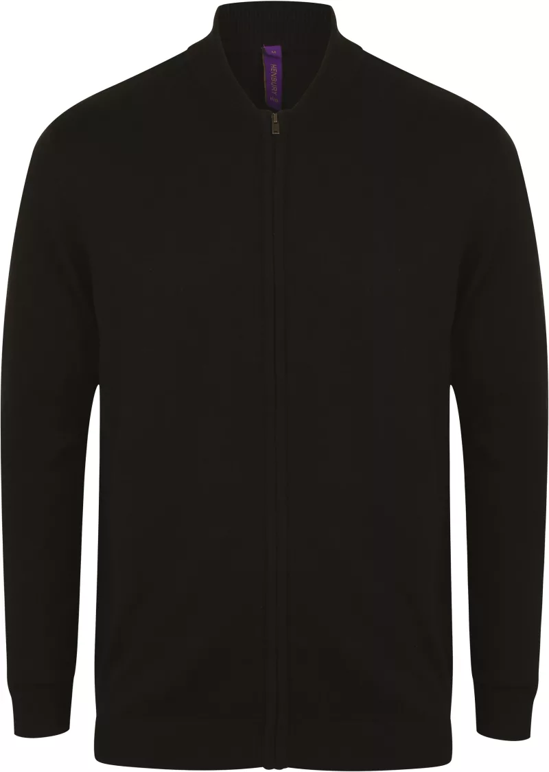 Zip through cardigan, Black