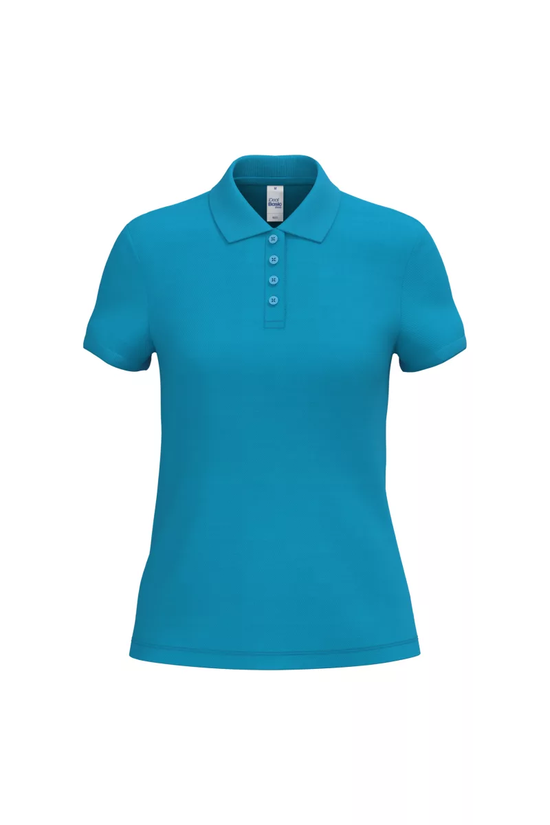 Polo piqué femme, Ideal Atoll Blue