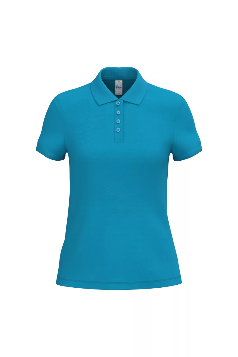 Polo piqué femme, Ideal Atoll Blue