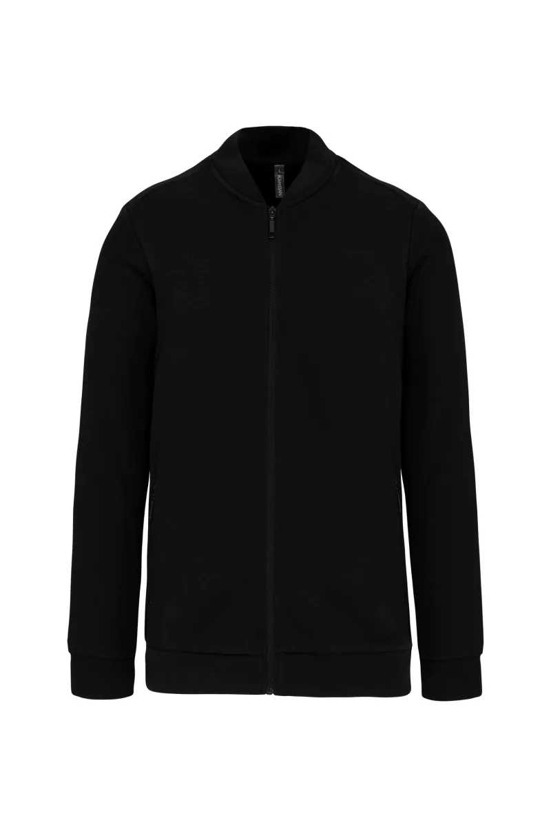 Sweatjacke mit Reißverschluss, Black