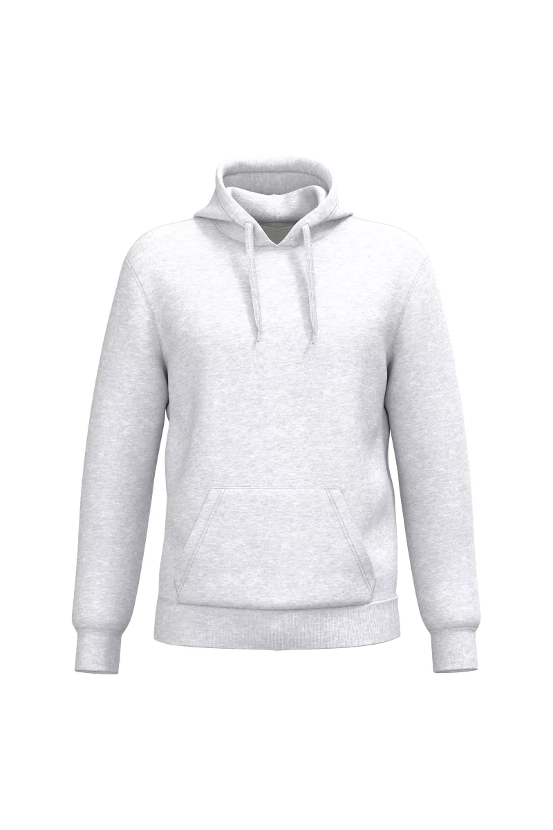 Recyceltes Unisex-Sweatshirt der Hoodie, Ash Heather