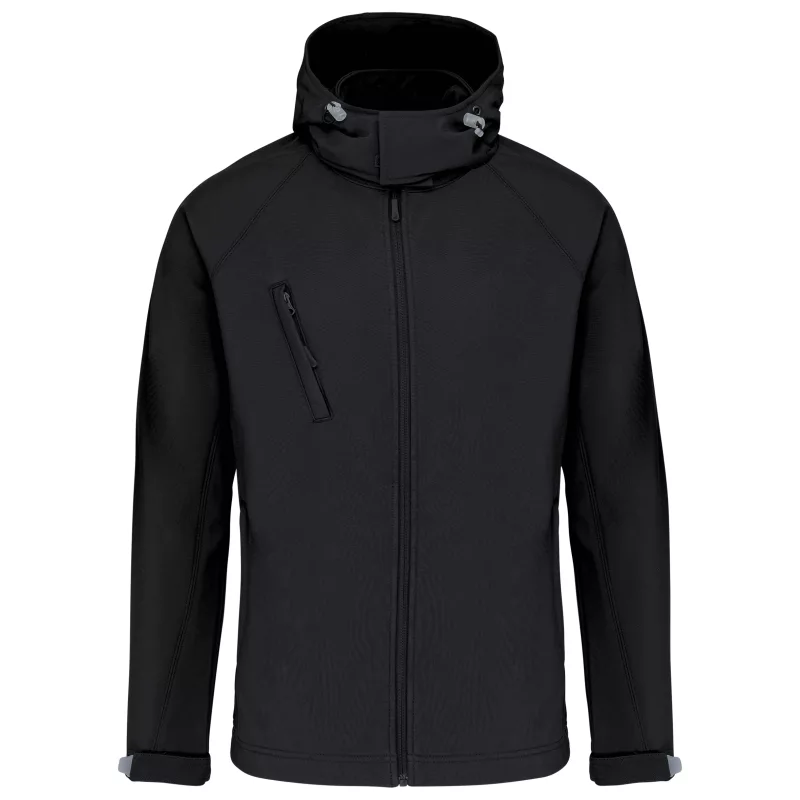 Veste softshell à capuche amovible homme, Black