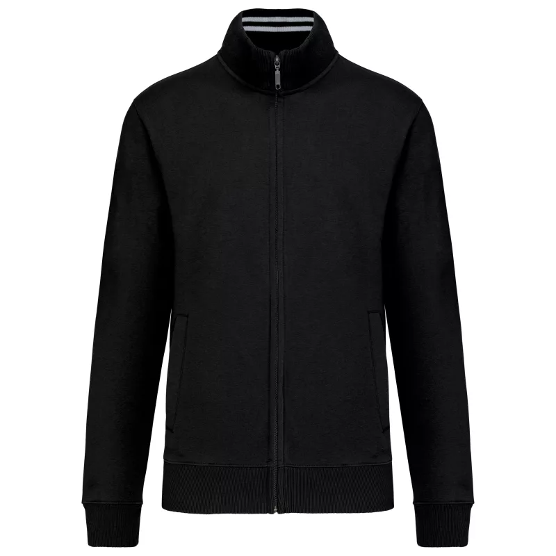Men's full zip sweat jacket, Black