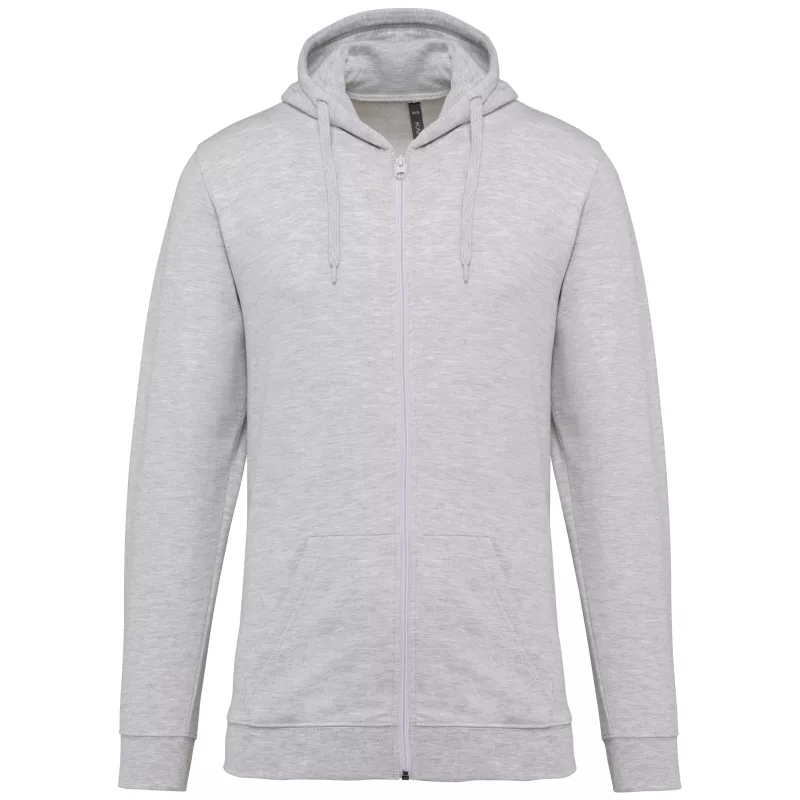 Sweat-shirt zippé capuche unisexe, Ash Heather
