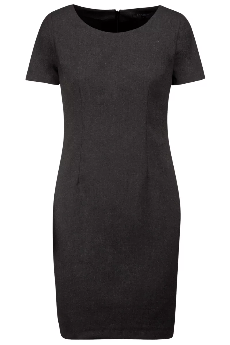 Kleid mit kurzen Ärmeln, Anthracite Heather