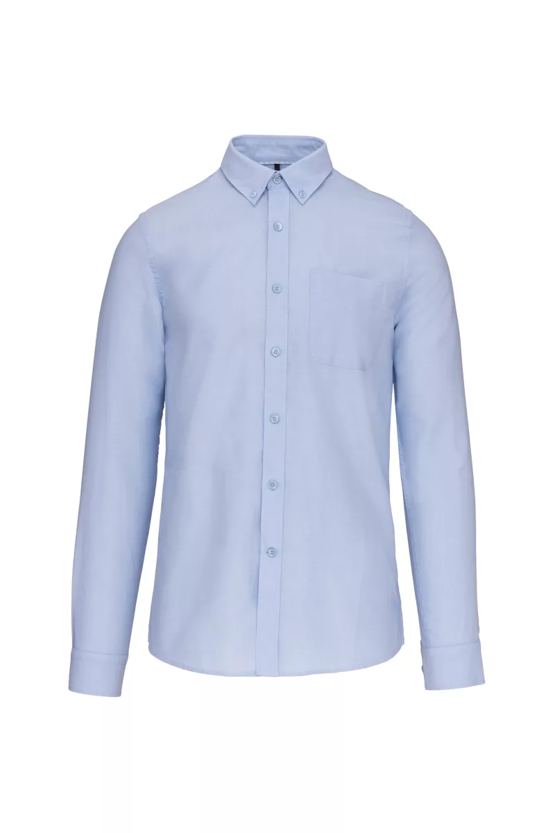 Chemise Oxford lavée manches longues, Oxford Blue