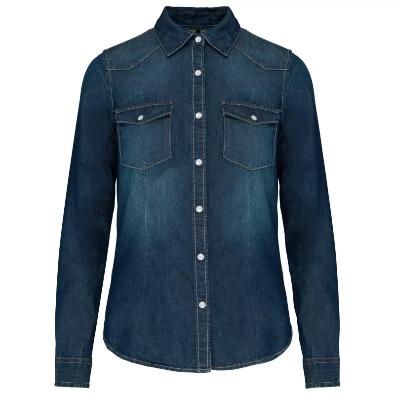Chemise denim manches longues femme, Blue Jean