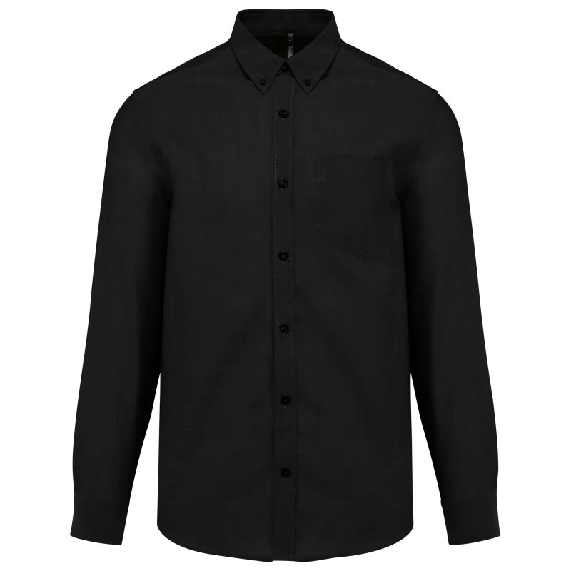 Chemise Oxford manches longues, Black