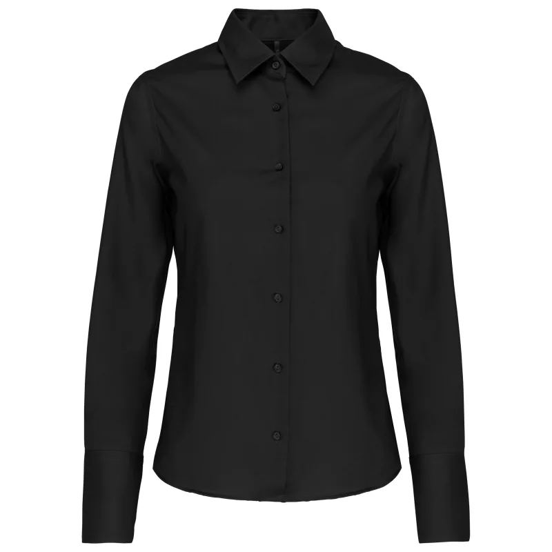 Chemise manches longues sans repassage femme, Black
