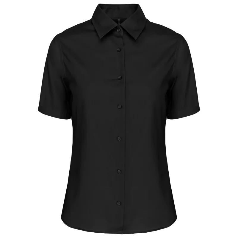 Chemise manches courtes sans repassage femme, Black