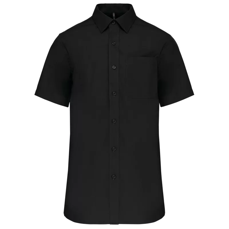 Chemise popeline manches courtes, Black