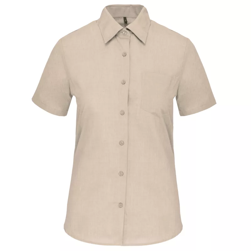 Chemise popeline polycoton manches courtes entretien facile femme, Angora