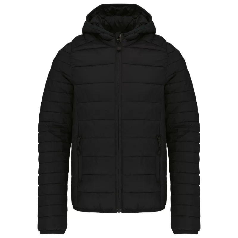 Leichte Steppjacke mit Kapuze, Black