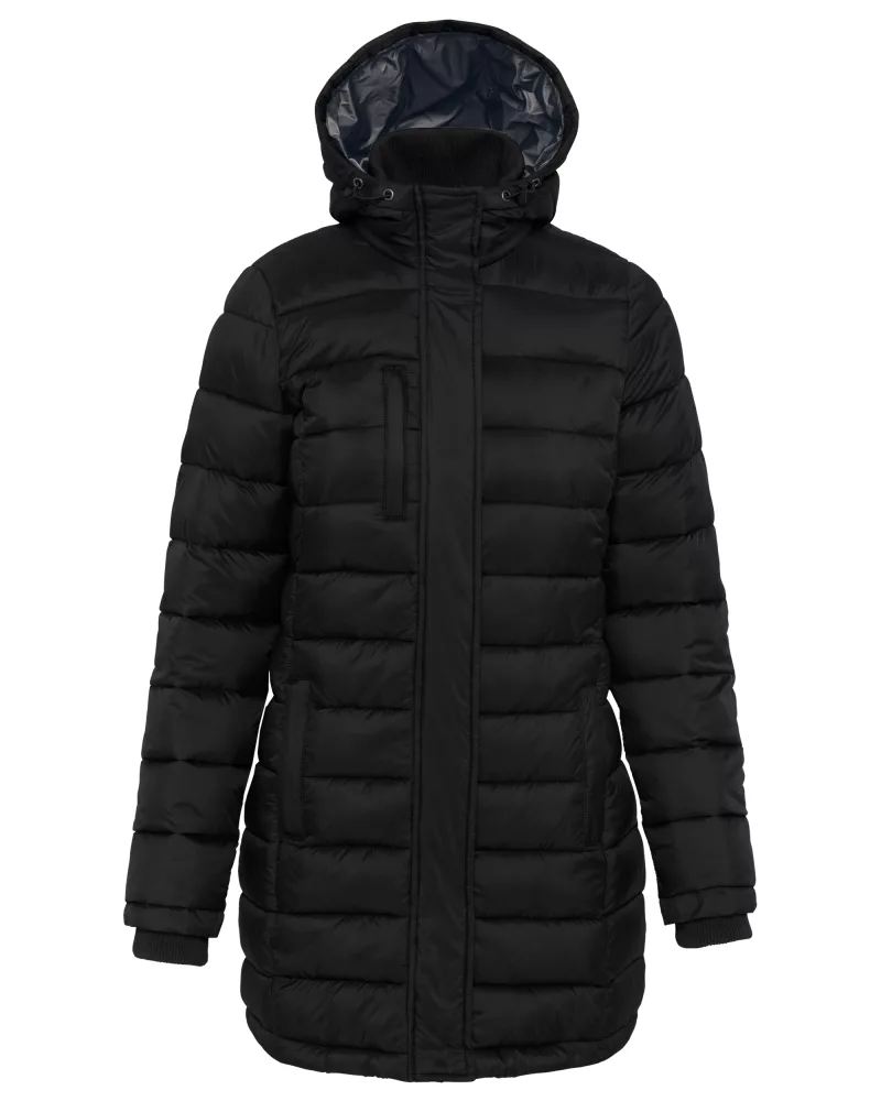 Parka doudoune légère à capuche femme, Black