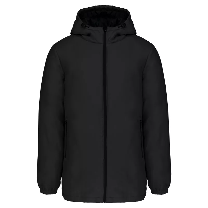 Parka à capuche recyclée unisexe, Black