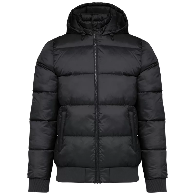Veste unisexe ripstop recyclée à capuche, Black