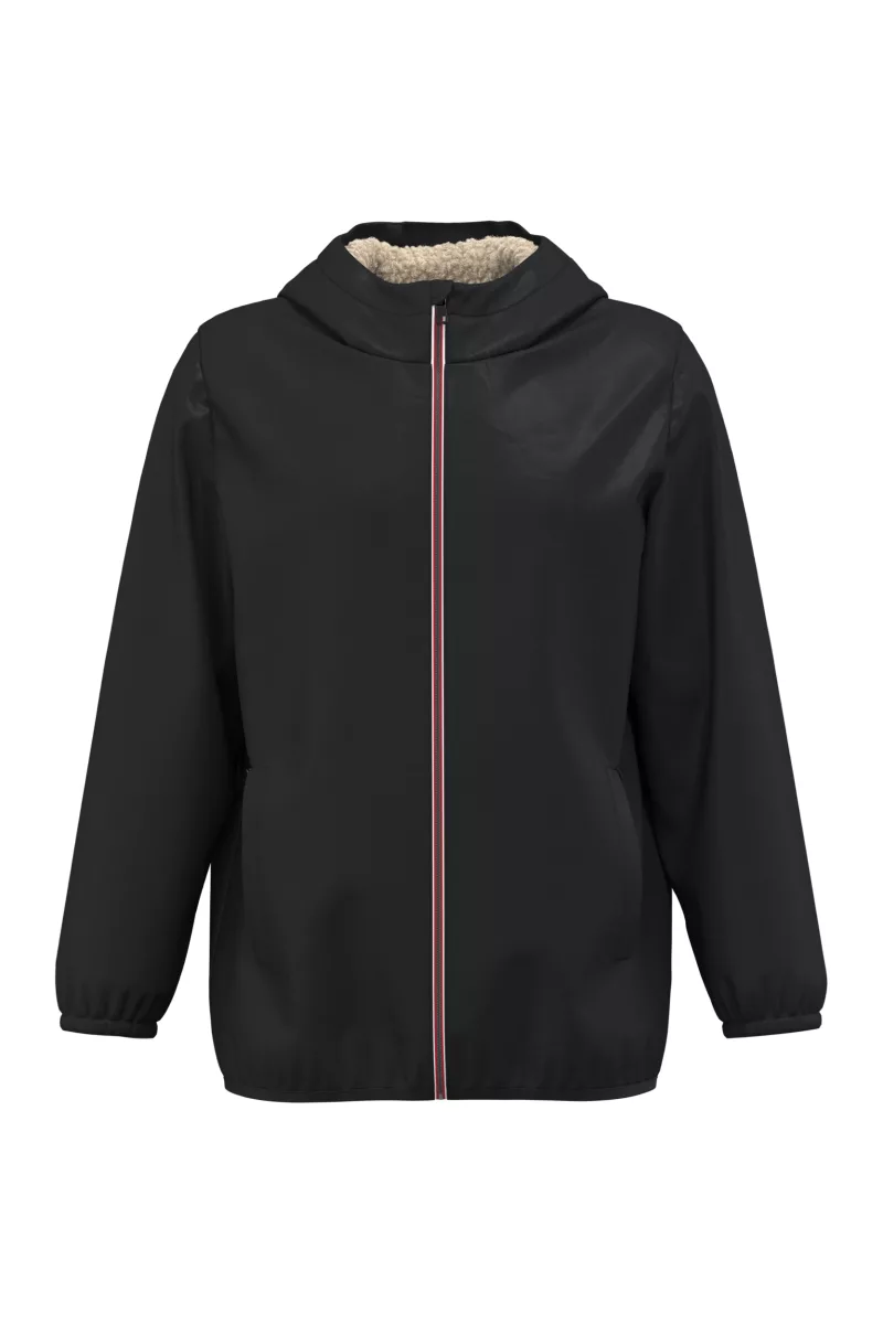 Gefütterte Sherpa-Jacke Unisex, Black