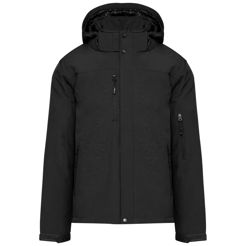Parka softshell doublée capuche homme, Black