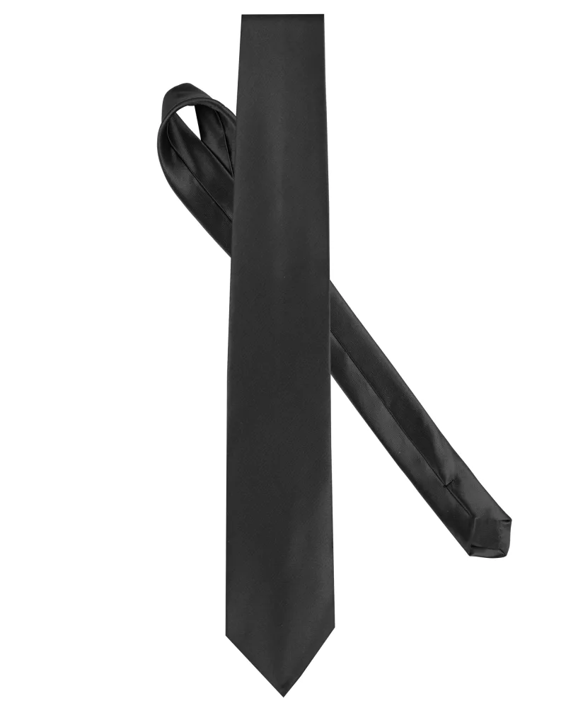 Satin tie, Black
