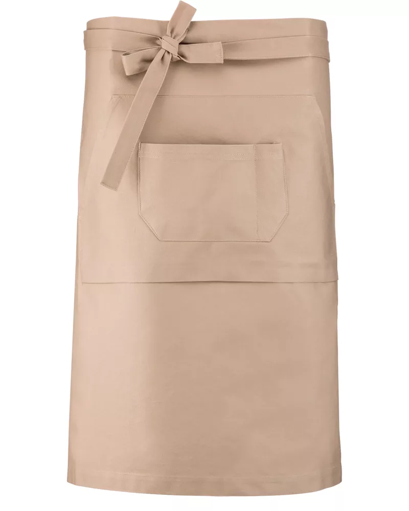 Tablier coton long, Beige