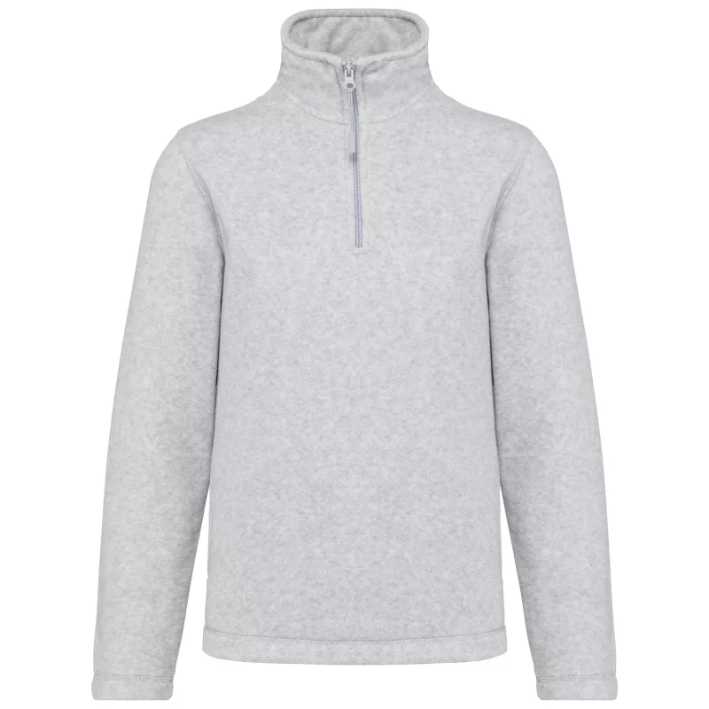 Enzo > Micropolaire col zippé homme, Ash Heather