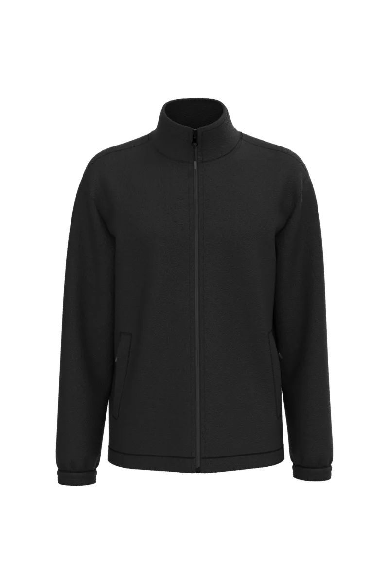 Veste polaire ajustable à poignets élastiqués, Black