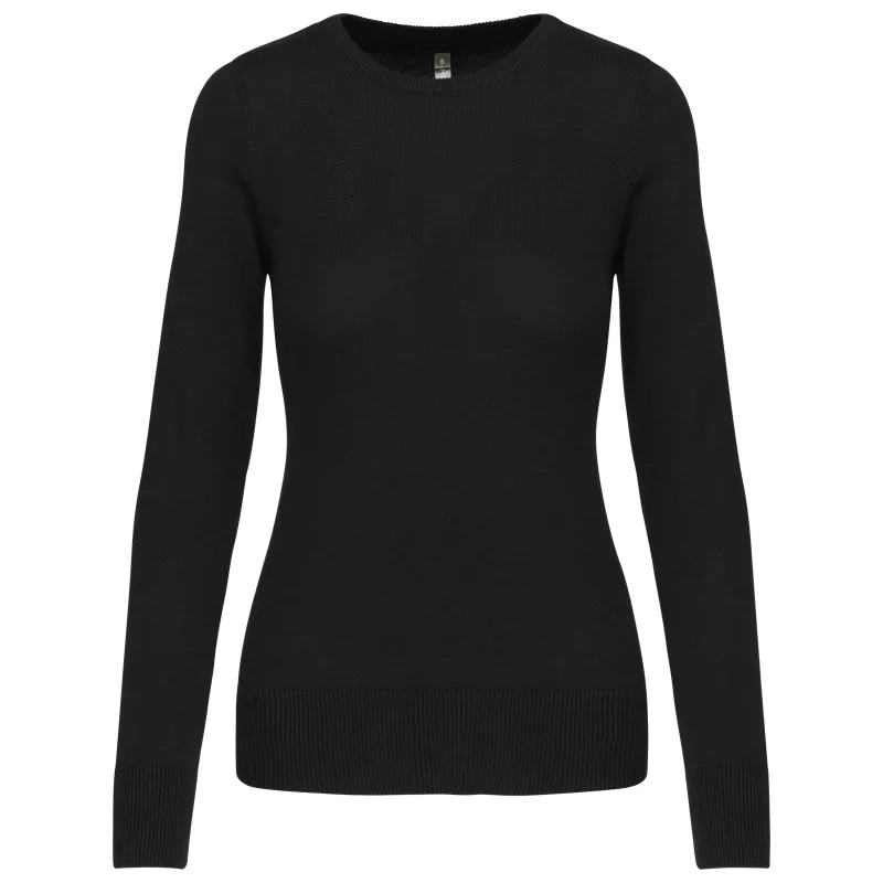 Ladies' crew neck jumper, Black
