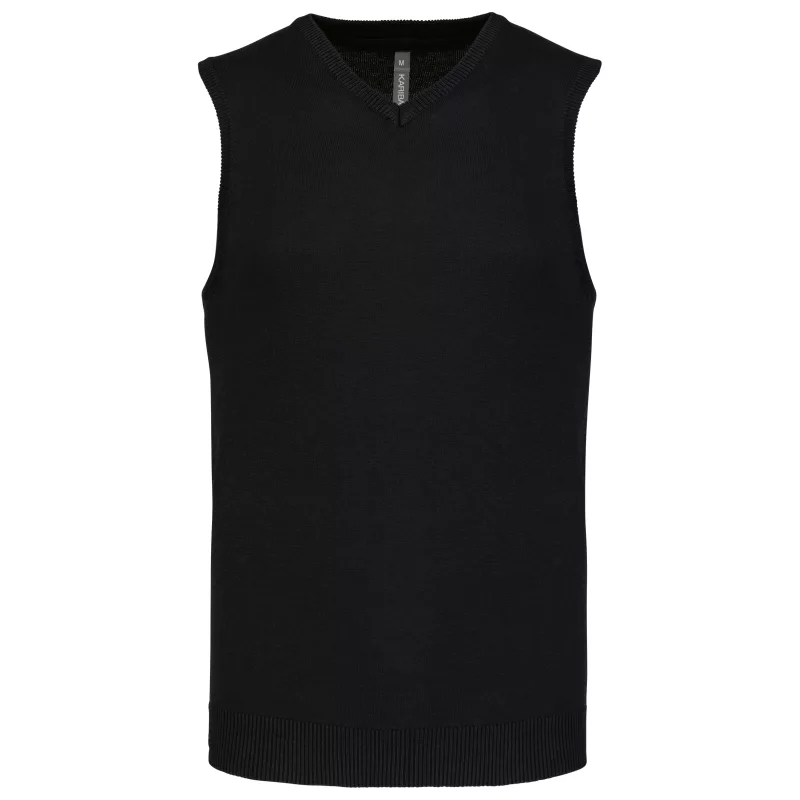 Herren pullunder v-ausschnitt, Black