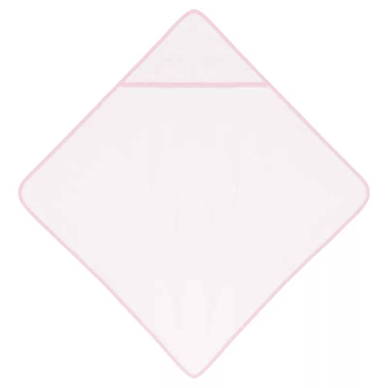 Baby Kapuzenbadetuch, White / Pink