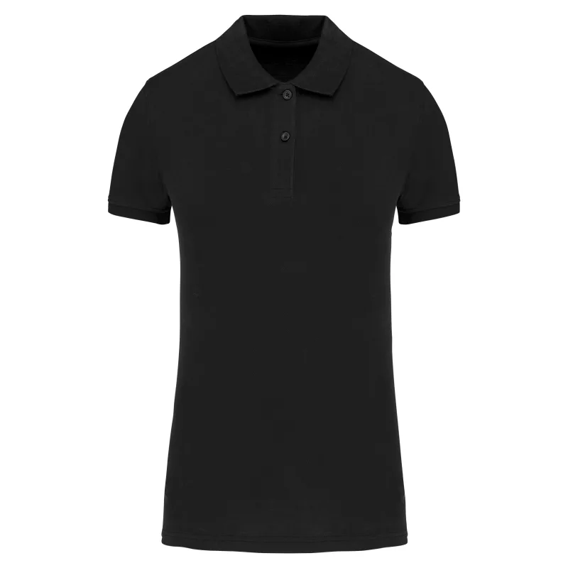 Polo piqué Bio180 femme, Black
