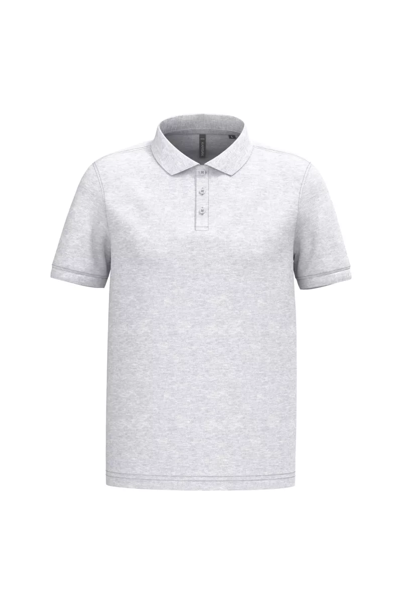 Polo piqué manches courtes homme, Ash Heather